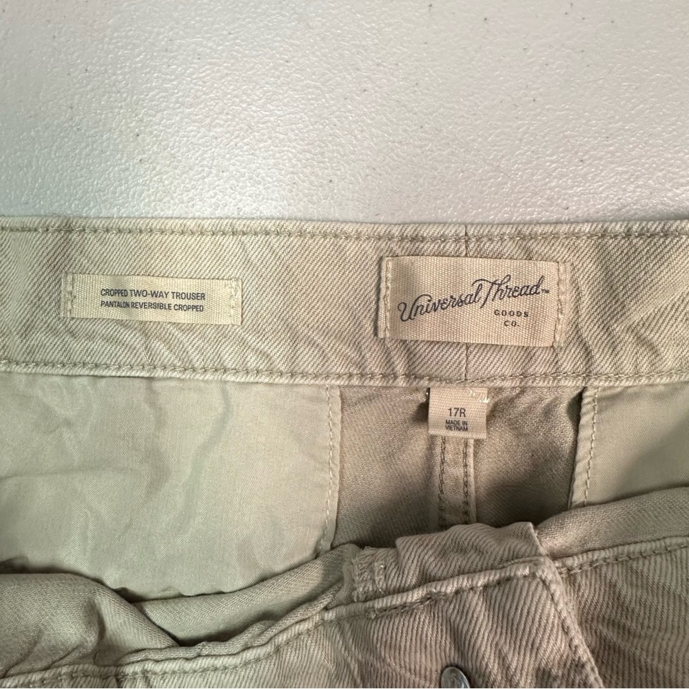 Universal Thread Women's Light Tan Cropped Pants - Picture 3 of 8
